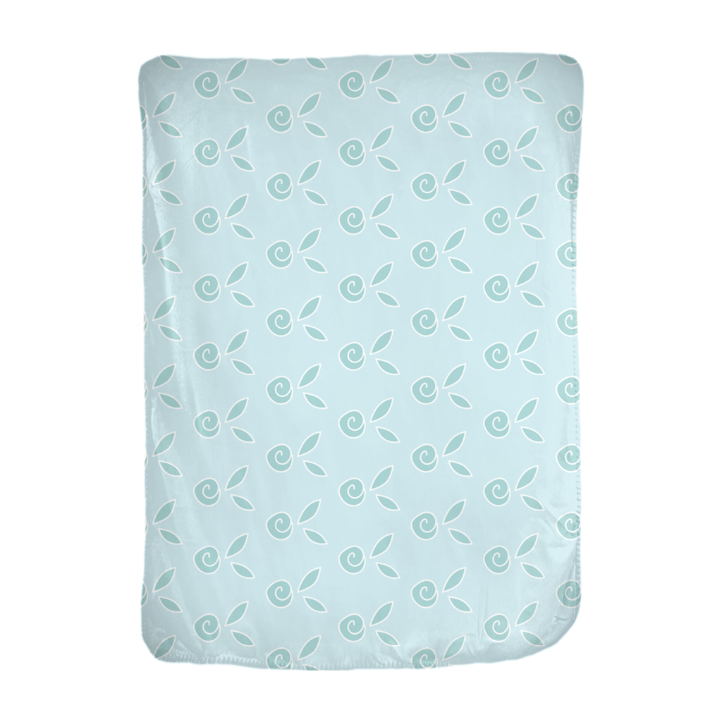Blue Tutti Fruti Minky Blanket made of soft velveteen and fleece, featuring a vibrant fruity design.