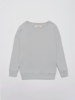 Concrete Crewneck made from recycled bamboo, featuring a timeless design suitable for all skin tones, perfect for modern kids.