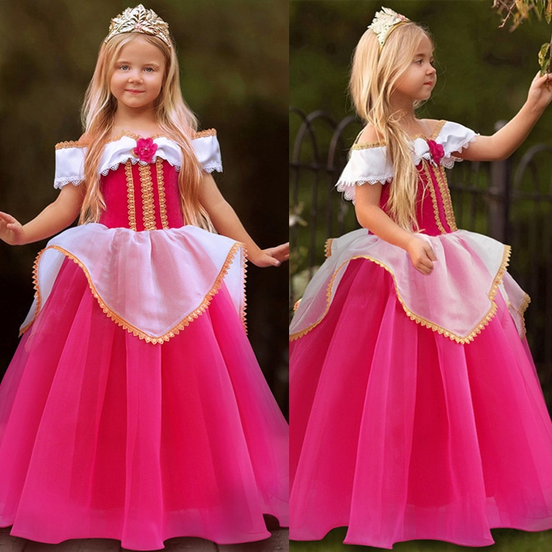 open lace back dress Pink Princess Costume - Kids