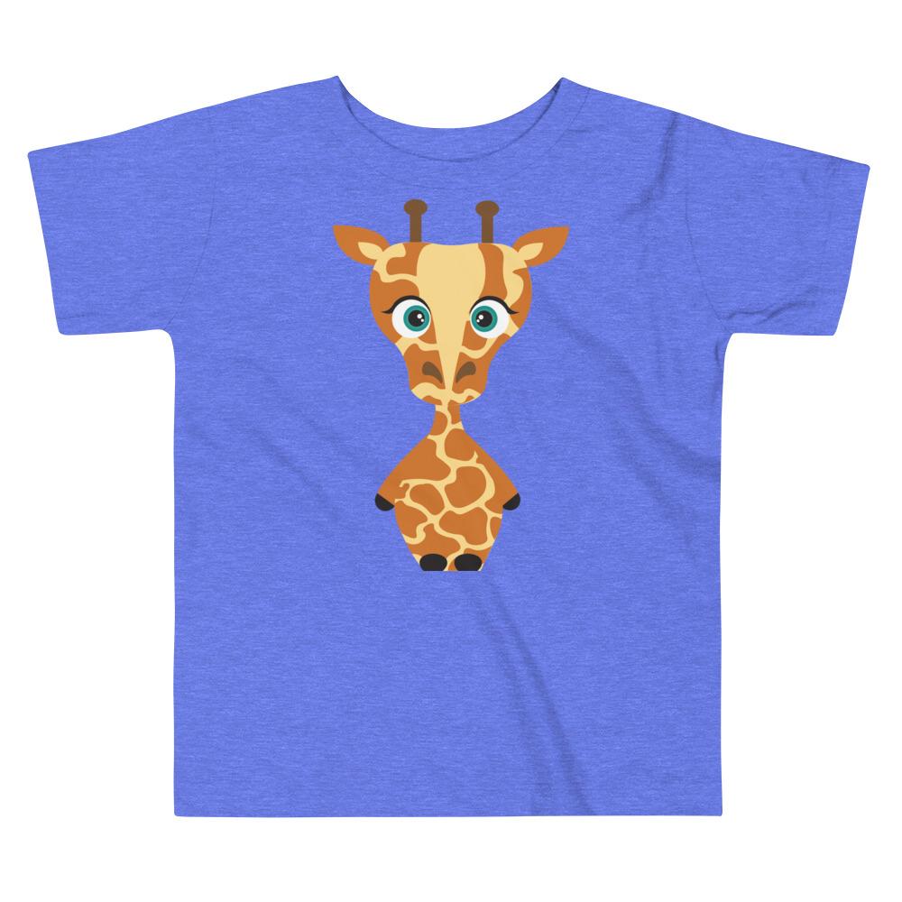 Giraffe Kritter Toddler T-shirt in vibrant colors, showcasing a playful giraffe design, perfect for young children.