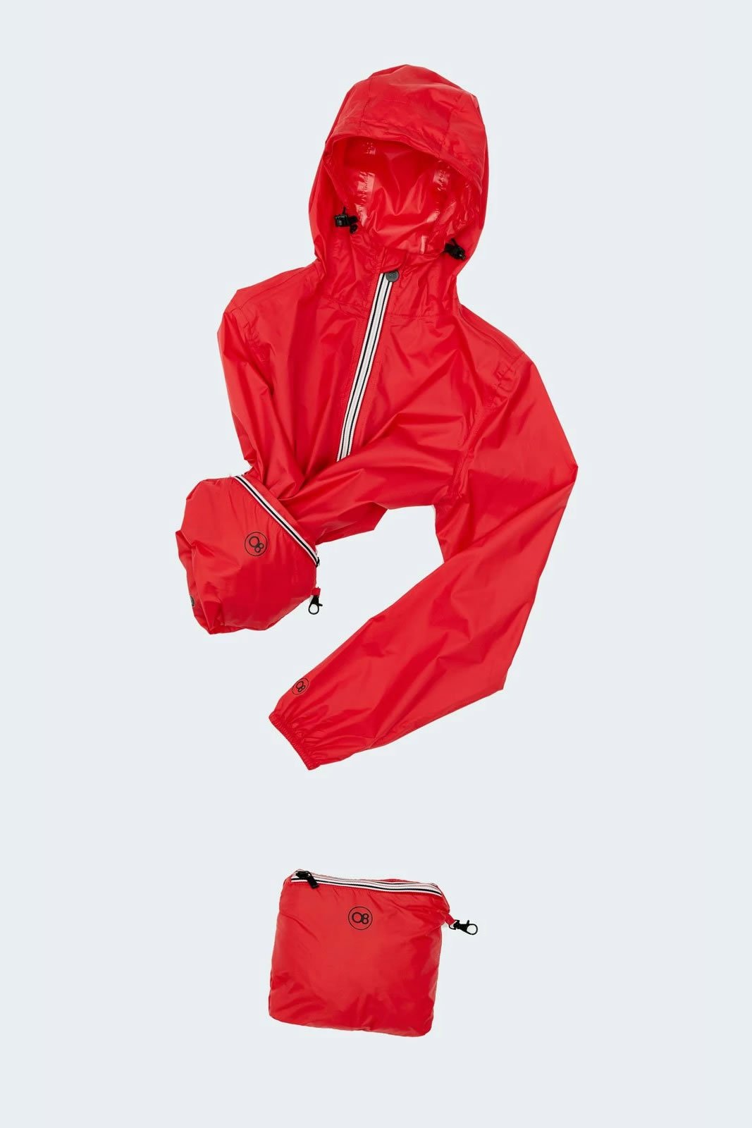 Kids Citrus Full Zip Packable Rain Jacket in vibrant color, showcasing its waterproof and breathable design.