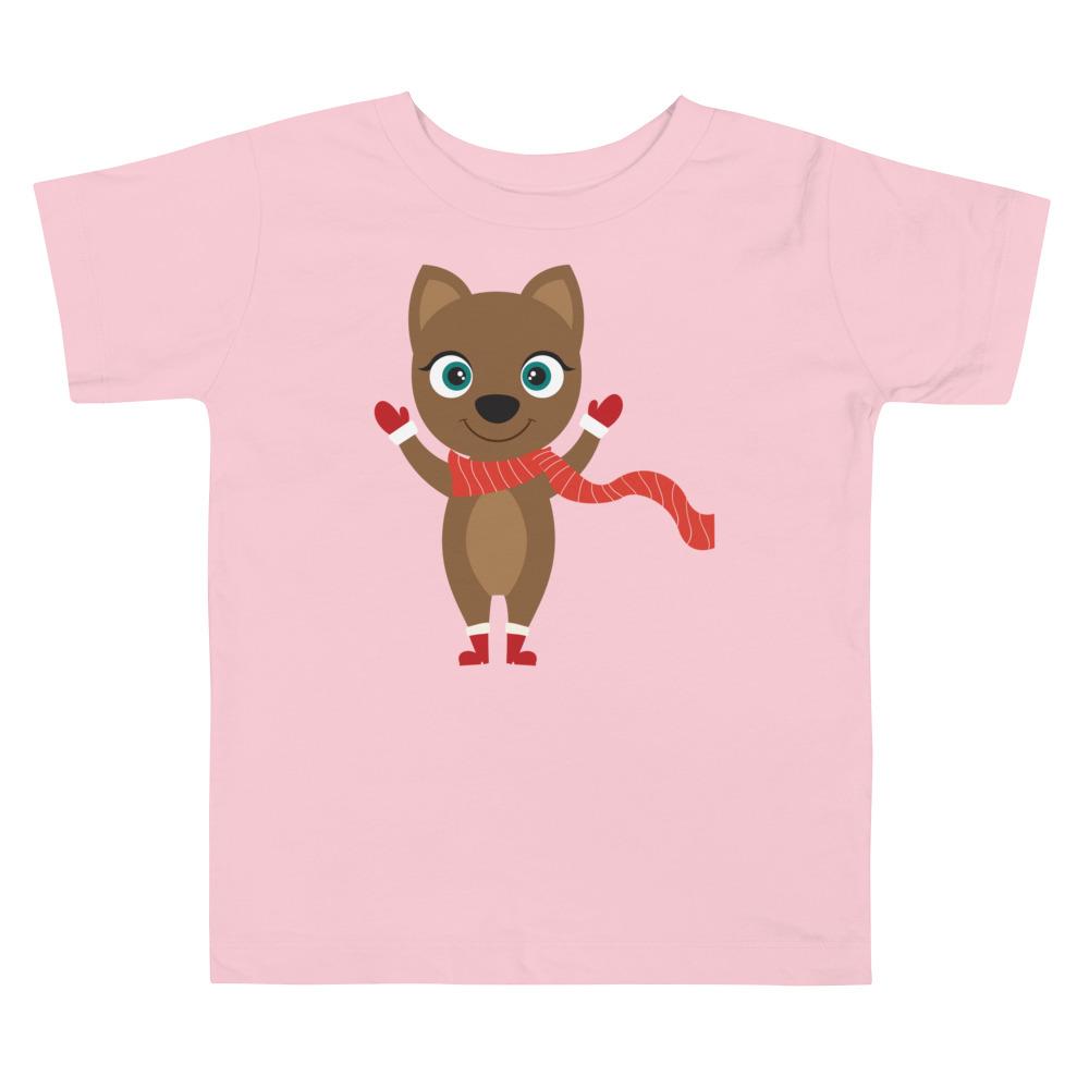 Kritter Christmas Cat Toddler T-shirt featuring a festive cat design, made from 100% cotton with a relaxed fit.