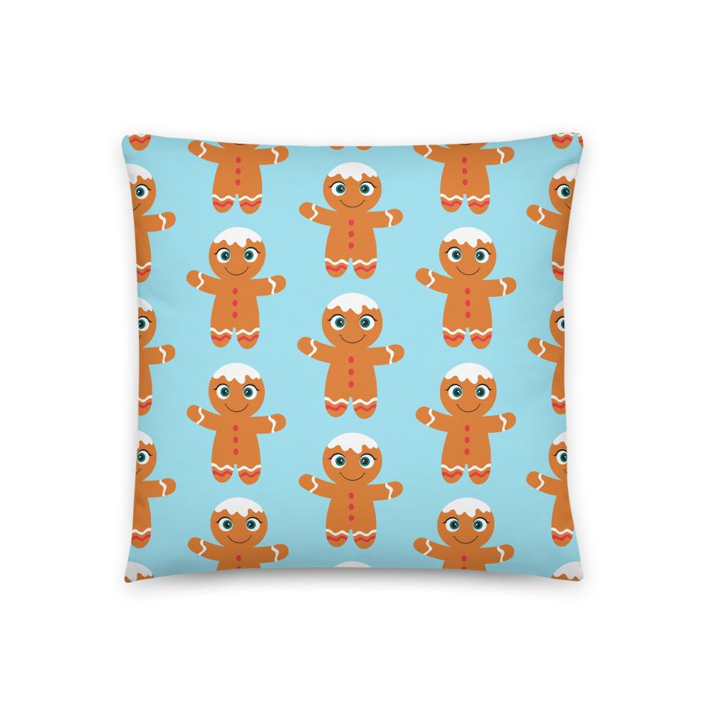 Kritter Christmas Gingerbread Reversible Throw featuring festive gingerbread design, soft polyester fabric, and hidden zipper.