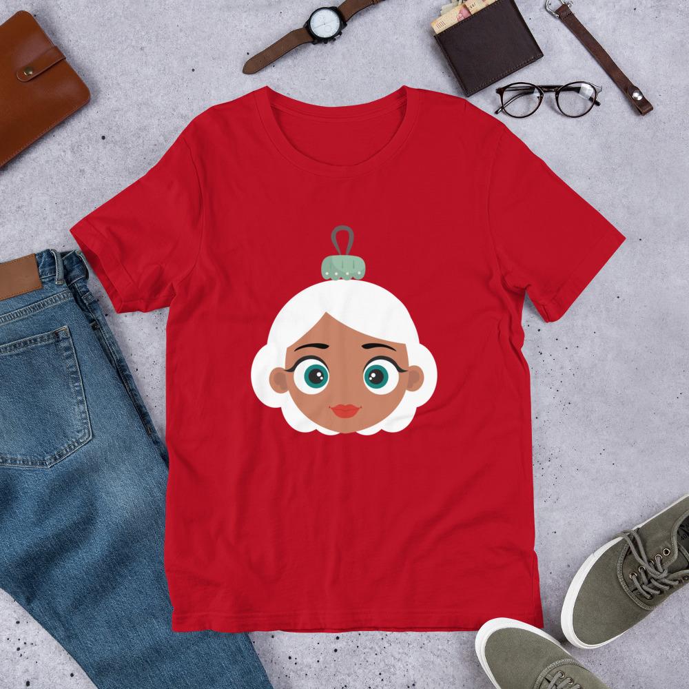 Kritter Christmas Mrs Claus Ornament Adult Unisex T-Shirt featuring festive design and comfortable fit.