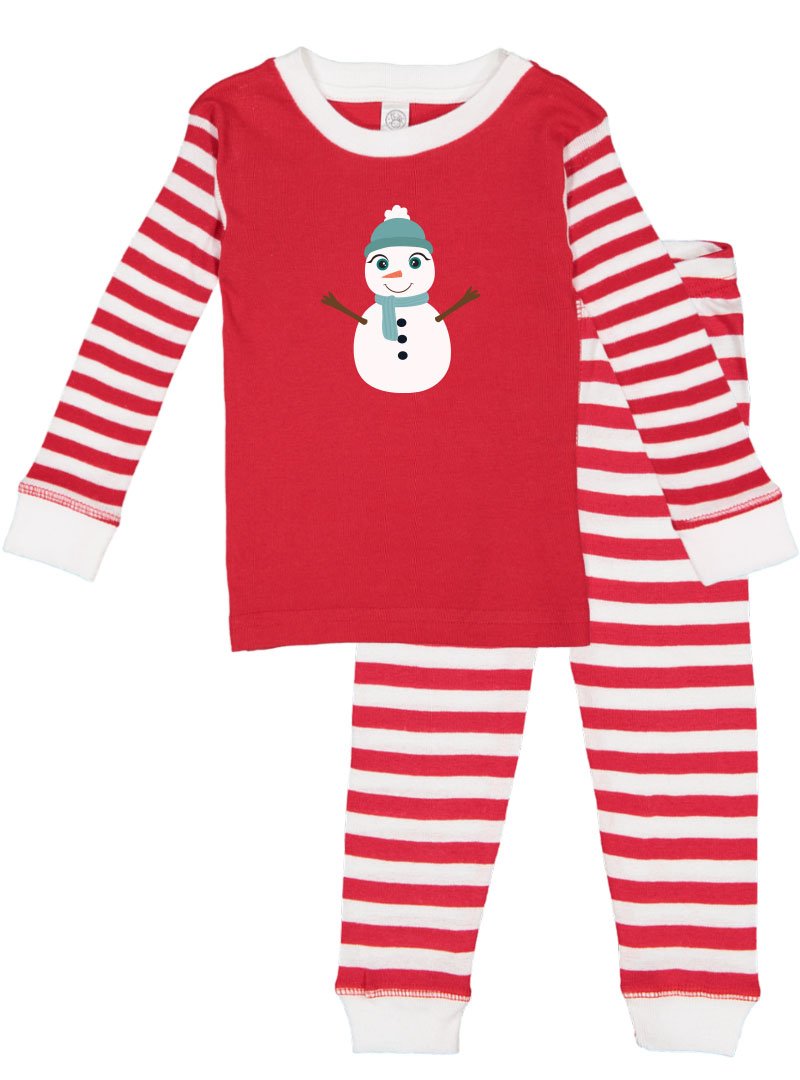 Kritter Christmas Snowman Infant/Toddler Pajamas featuring a cute snowman design, perfect for holiday celebrations.