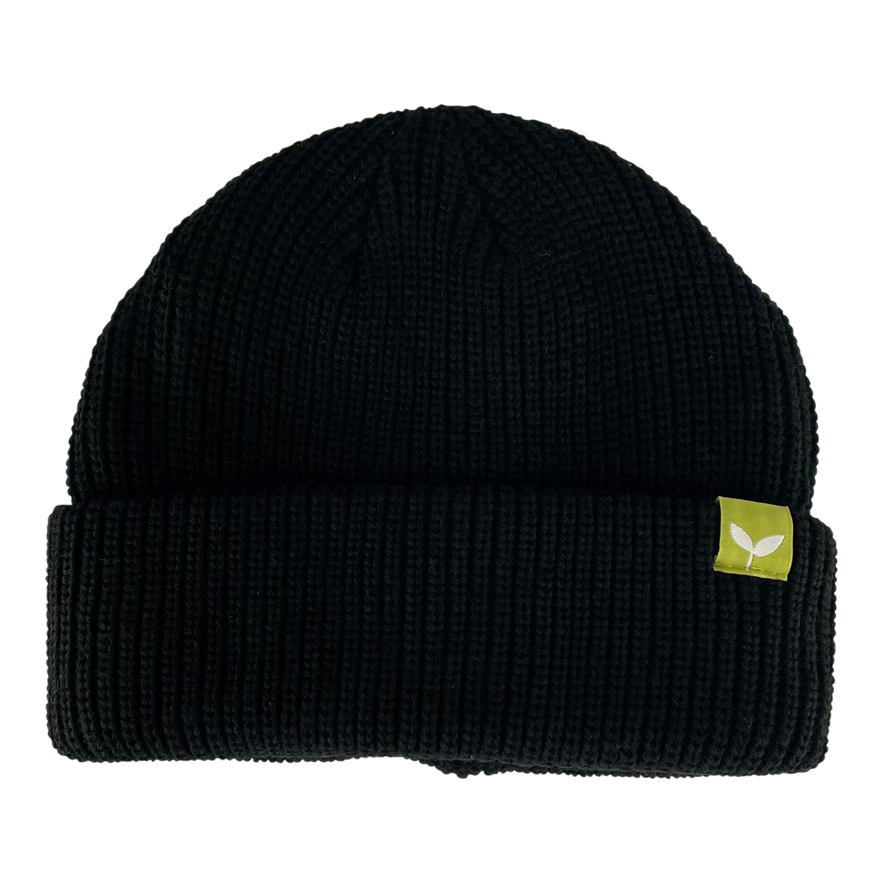 A colorful Kids Basic Beanie made from 100% acrylic, featuring a stylish 1x1 rib design and a custom woven label, perfect for keeping children warm.