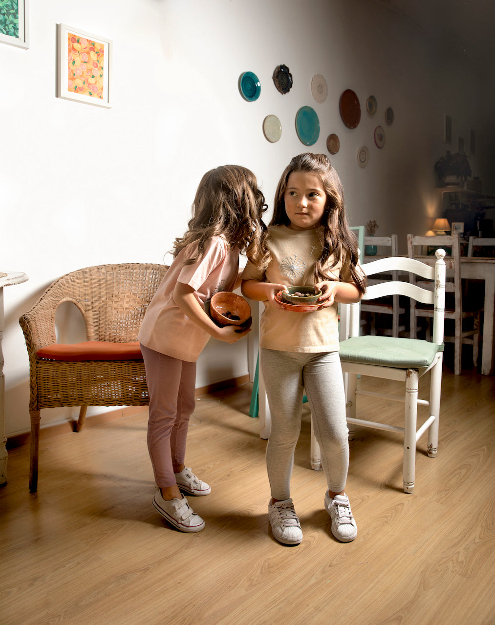 A pair of purple leggings for babies and toddlers, featuring an elasticised waist and made from soft organic cotton.