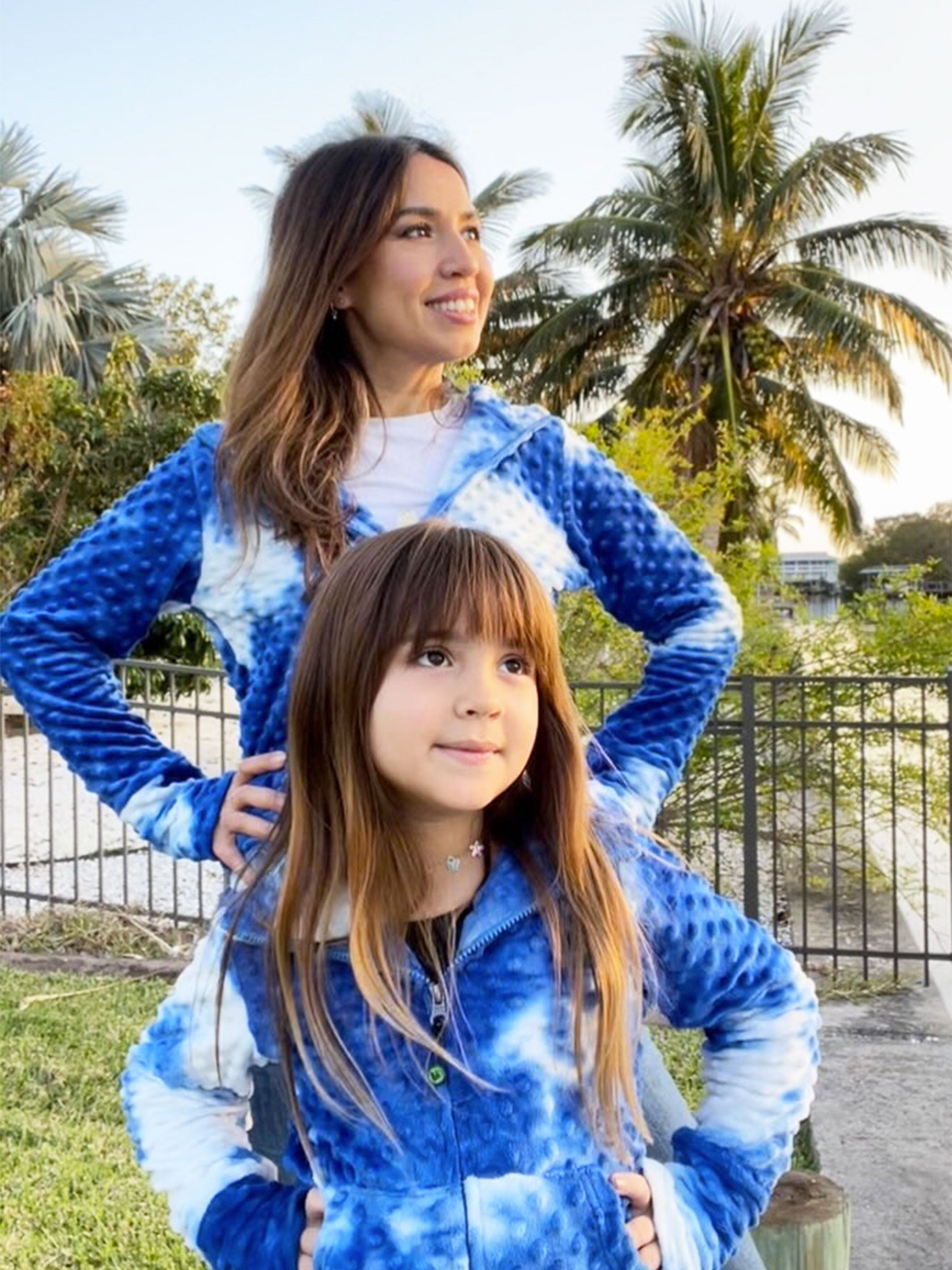 Very Peri Tie Dye Girls Hoodie in vibrant colors, showcasing its plush Minky fabric and unique hand-dyed design.
