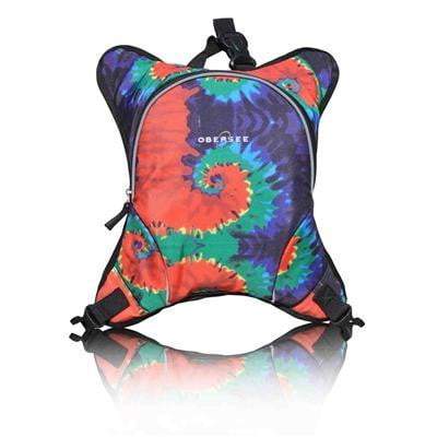 Obersee Travel Baby Bottle Cooler Bag in various colors, featuring adjustable straps, exterior pocket, and insulated interior for keeping baby bottles cool.