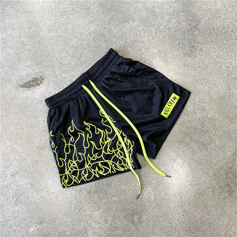 Flamez men Beach shorts featuring a vibrant print, perfect for summer activities and casual outings.