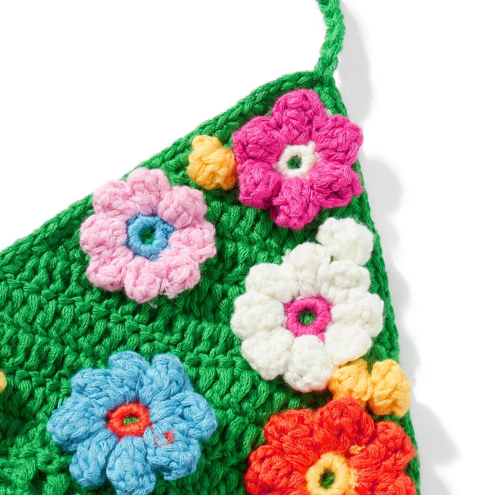 Green Knit Two-Piece swimsuit featuring a floral pattern, designed for comfort and style, perfect for beach days.