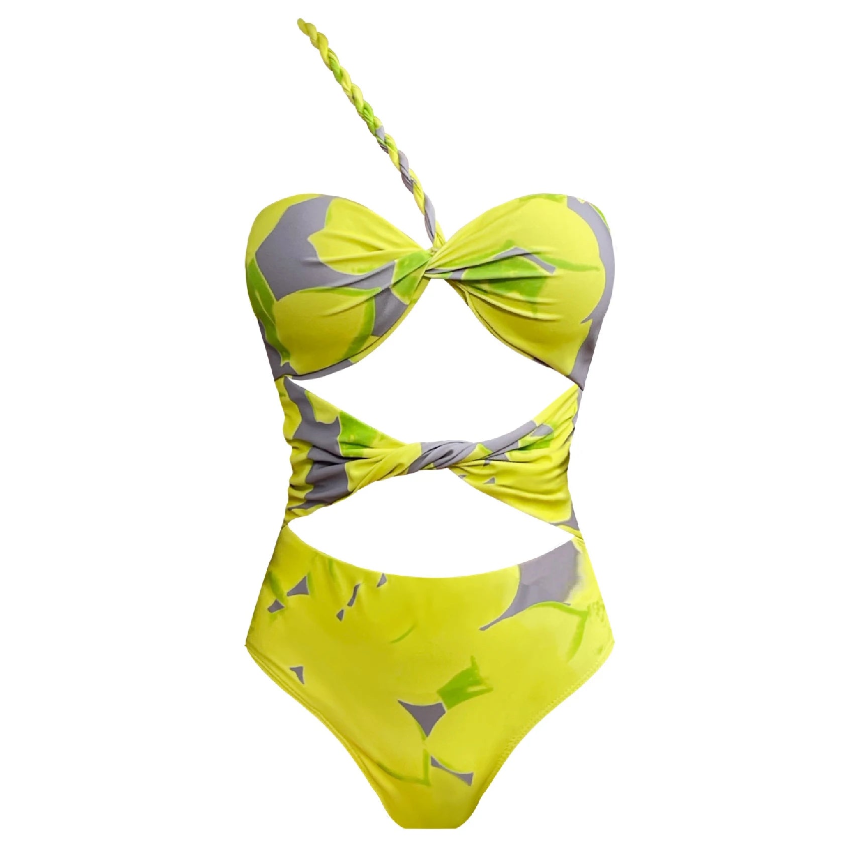Rania one piece swimsuit featuring a stylish print design, made from spandex and polyester, ideal for women's swimwear.