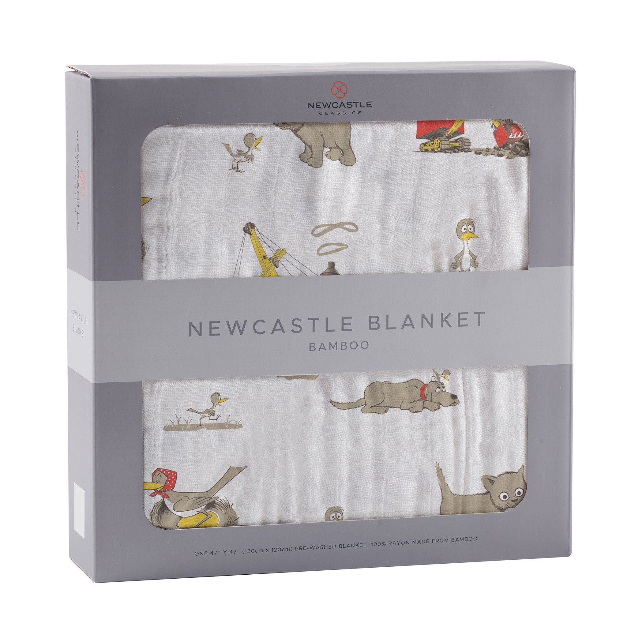 Are You My Mother? Bamboo Muslin Newcastle Blanket featuring soft, breathable fabric with charming illustrations, perfect for children.
