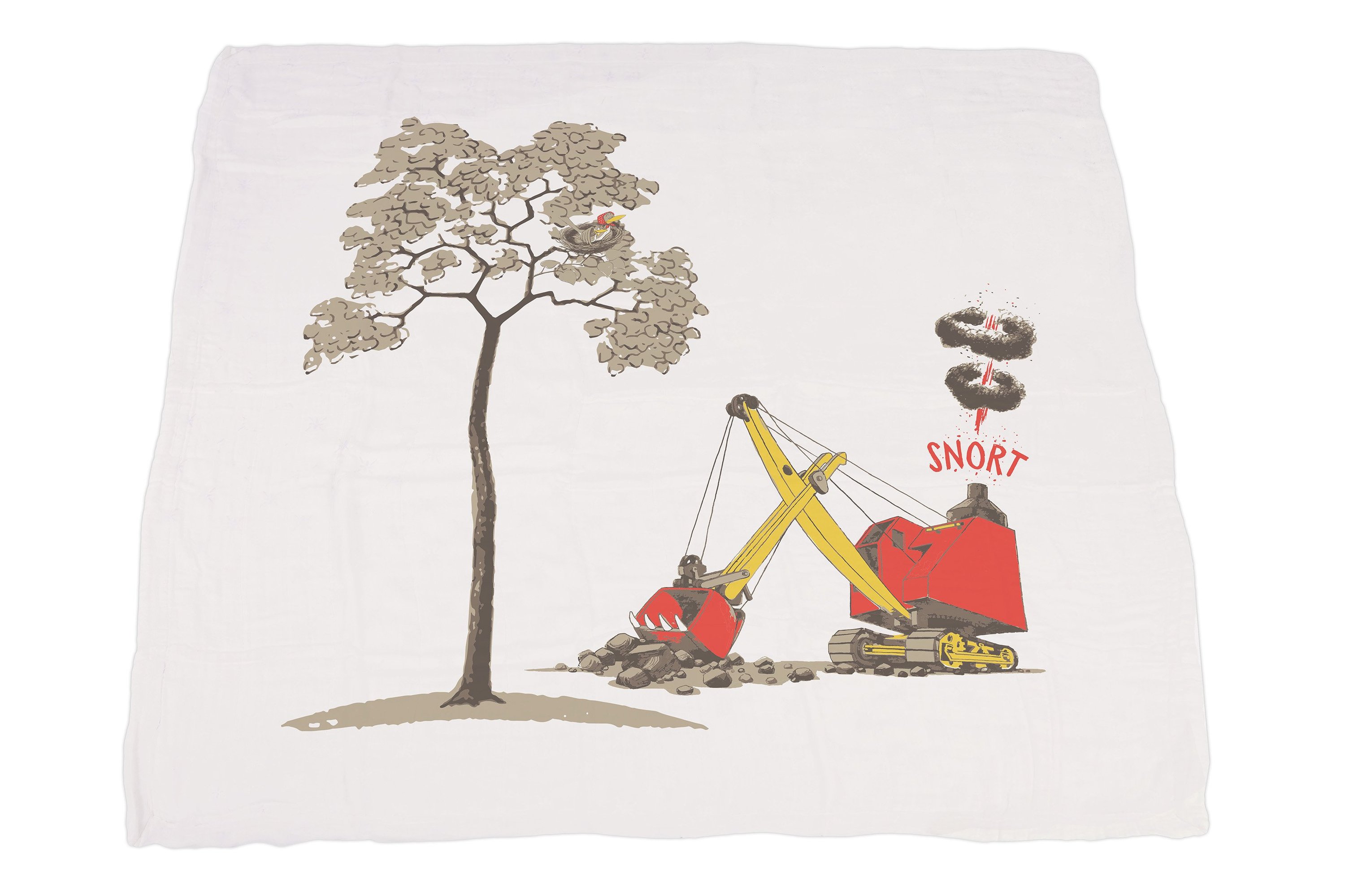 Are You My Mother? Bamboo Muslin Newcastle Blanket featuring soft, breathable fabric with charming illustrations, perfect for children.