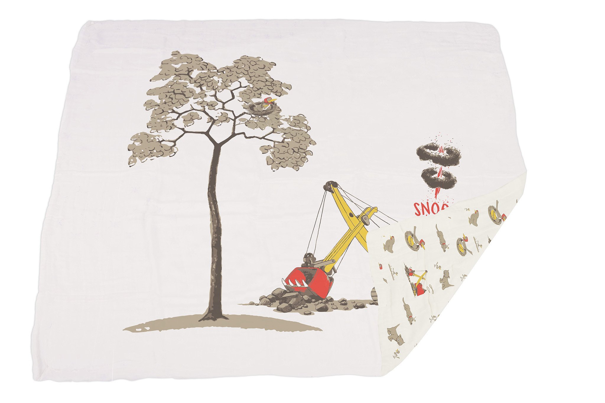 Are You My Mother? Bamboo Muslin Newcastle Blanket featuring soft, breathable fabric with charming illustrations, perfect for children.
