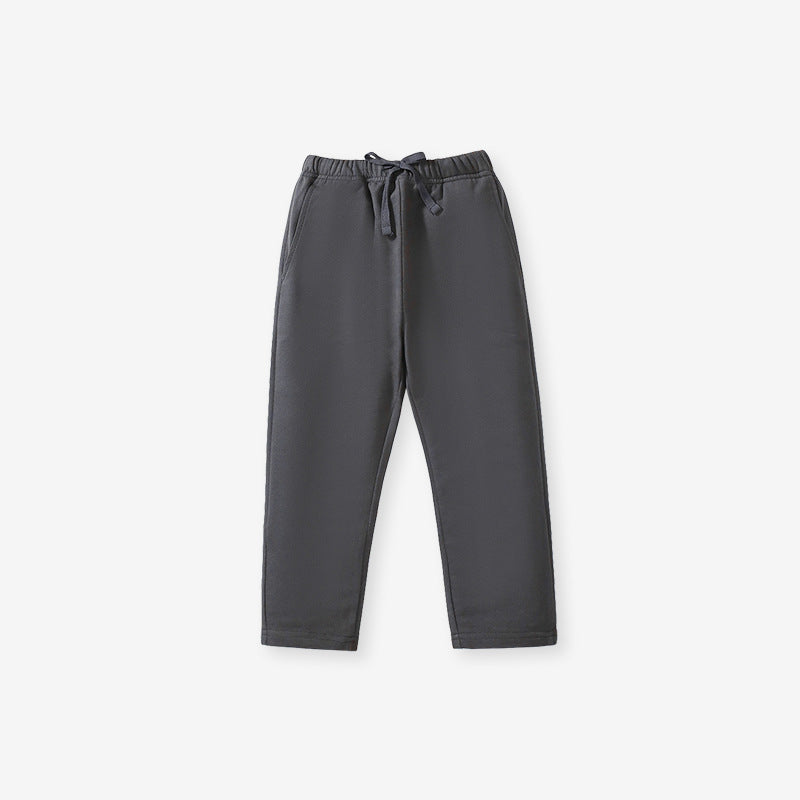 A vibrant red boys' casual outfit featuring appliqué embroidery of a lion, made from soft cotton, perfect for spring and autumn wear.