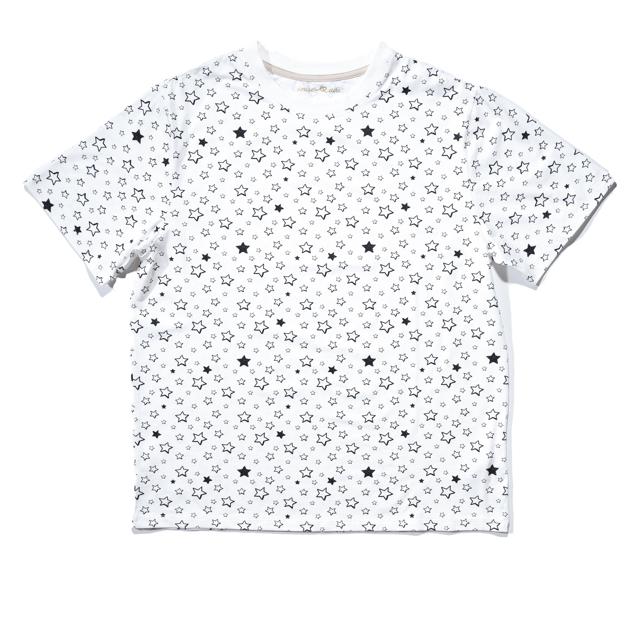 Asher tee in Starry featuring short sleeves and crew neck, made from premium cotton with added stretch.