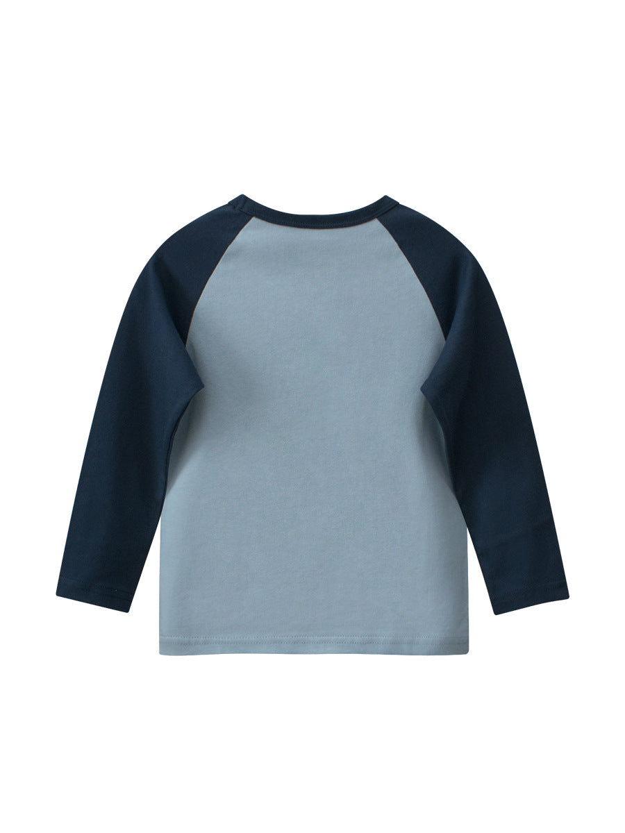 Autumn Baby Boys Long Sleeves Crew Neck in pink and blue with letters print design, perfect for stylish toddlers.