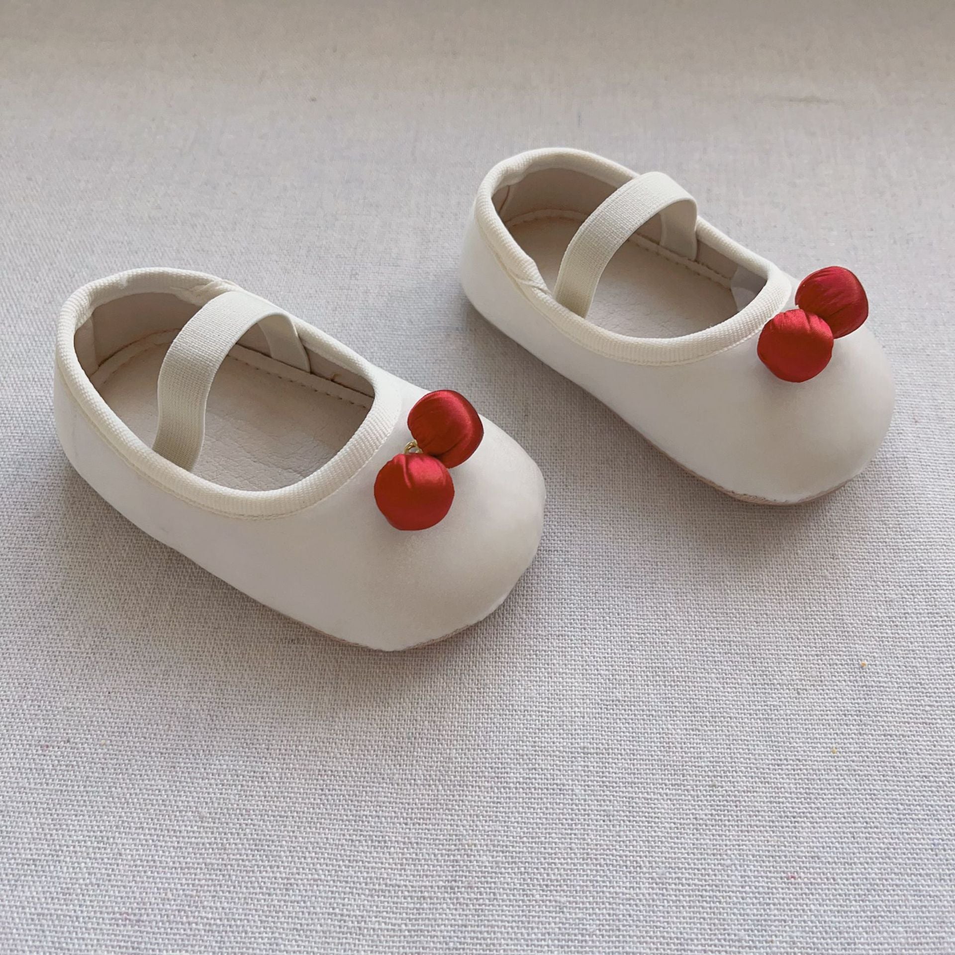 Autumn Baby Girl Vintage Design Toddler shoes featuring double-cherry pattern in various colors.