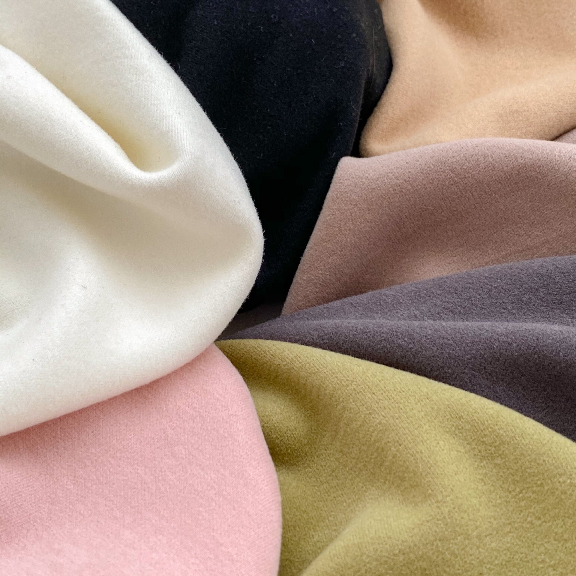 Autumn Baby Kids Unisex Long Sleeves Turtle Neck Cozy Fleece in various colors, showcasing its soft texture and stylish design.