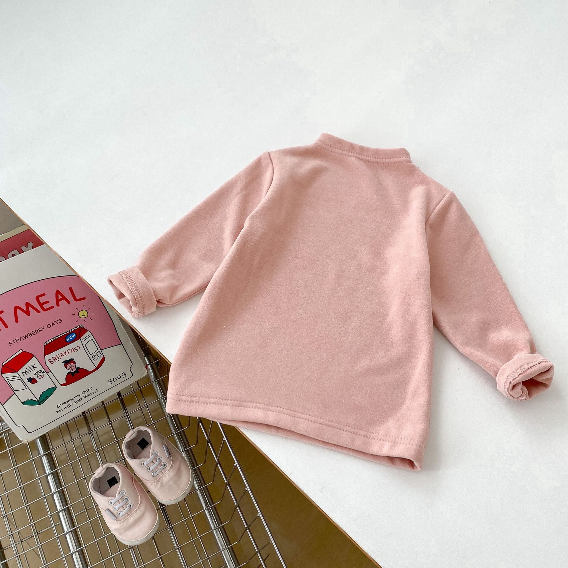 Autumn Baby Kids Unisex Long Sleeves Turtle Neck Cozy Fleece in various colors, showcasing its soft texture and stylish design.