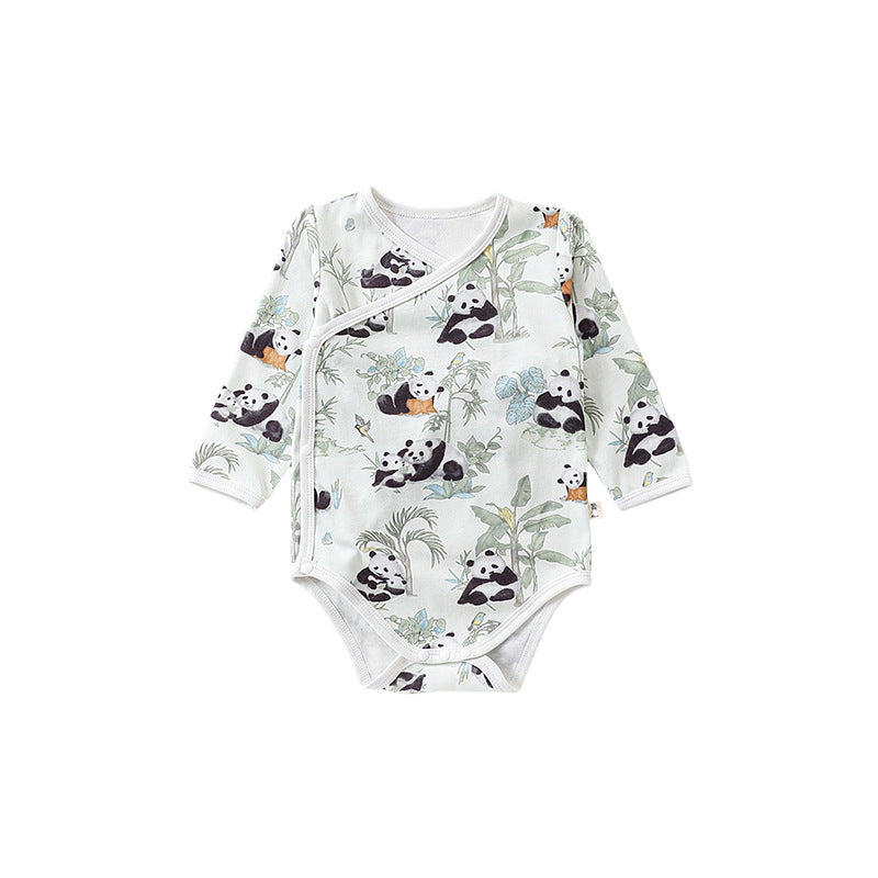 Autumn Hot Selling Baby Unisex Cartoon Animals Pattern Onesies in various colors, showcasing cute animal designs suitable for both baby girls and boys.