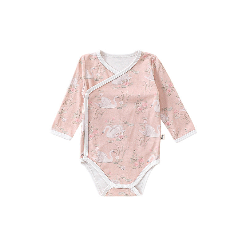 Autumn Hot Selling Baby Unisex Cartoon Animals Pattern Onesies in various colors, showcasing cute animal designs suitable for both baby girls and boys.