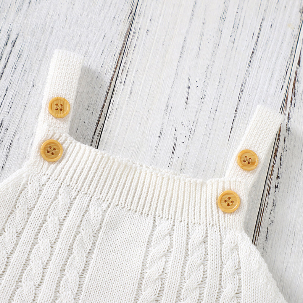 Baby Colorblock Pattern Sling Knitwear Summer Romper in pink and blue, showcasing a stylish patchwork design for infants.