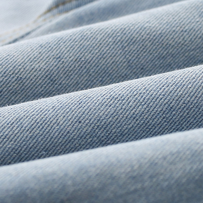 Baby Denim Blue Western Style Casual Shorts with adjustable waistband, made from soft cotton denim, perfect for active toddlers.