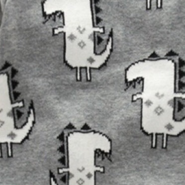 Baby romper featuring a playful dinosaur and pineapple pattern with shoulder button design, made from soft cotton fabric.