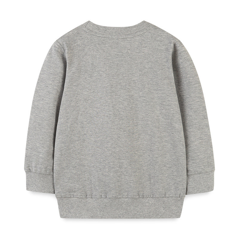 A vibrant Baby Girl Colorful Animal Print Pattern Crewneck Hoodie featuring playful animal designs in a soft cotton fabric.