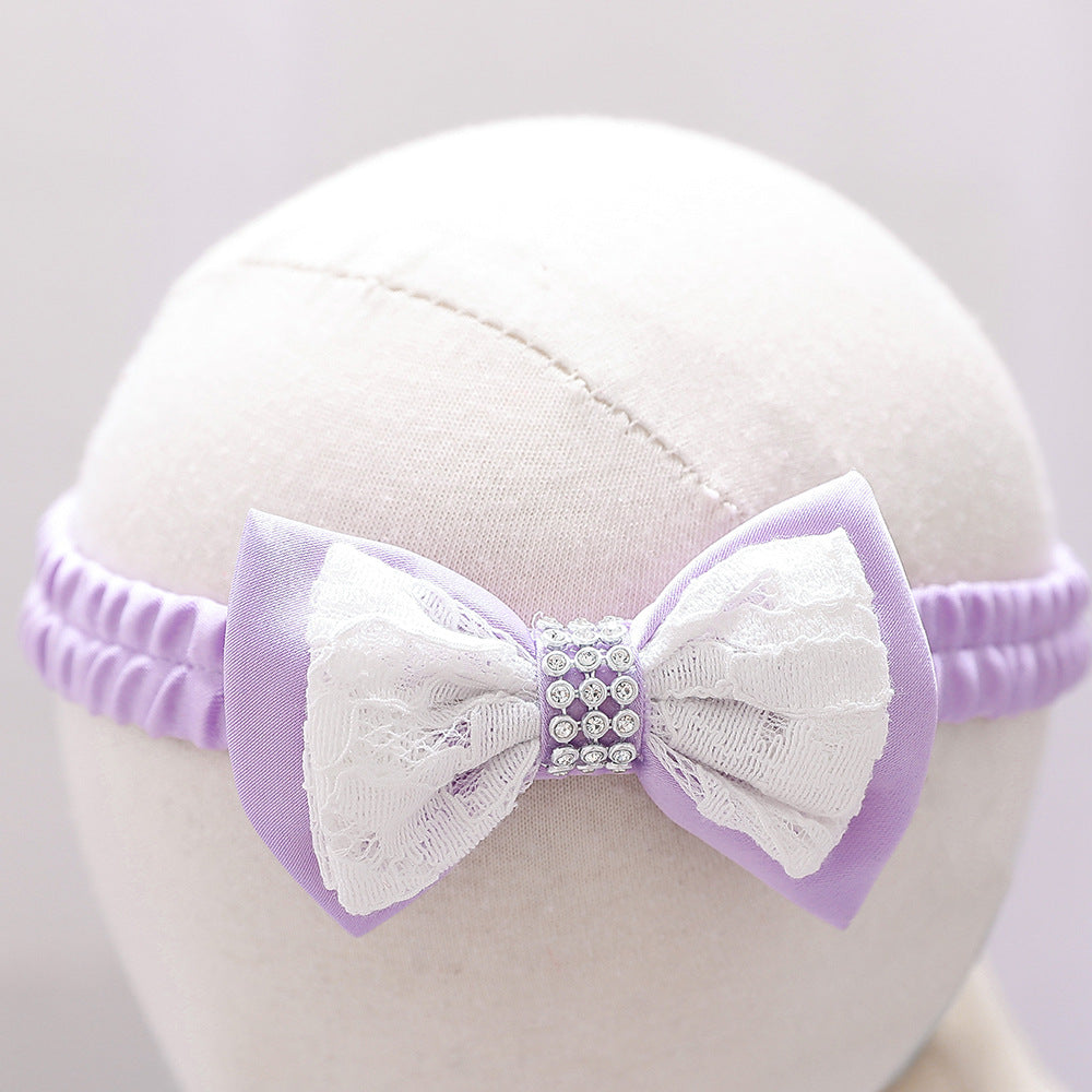 Baby girl wearing a floral mesh overlay formal dress with matching headband, perfect for special occasions.