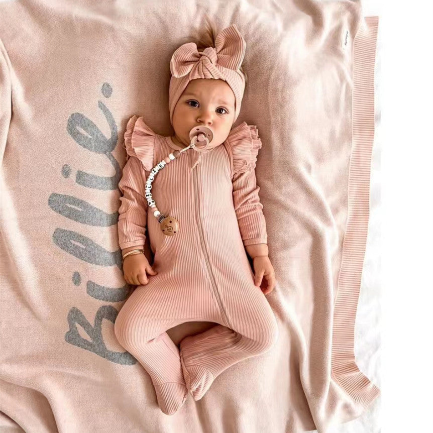 Baby Girl Solid Color Elastic Cotton Romper Jumpsuit in various colors, showcasing its soft fabric and comfortable design.