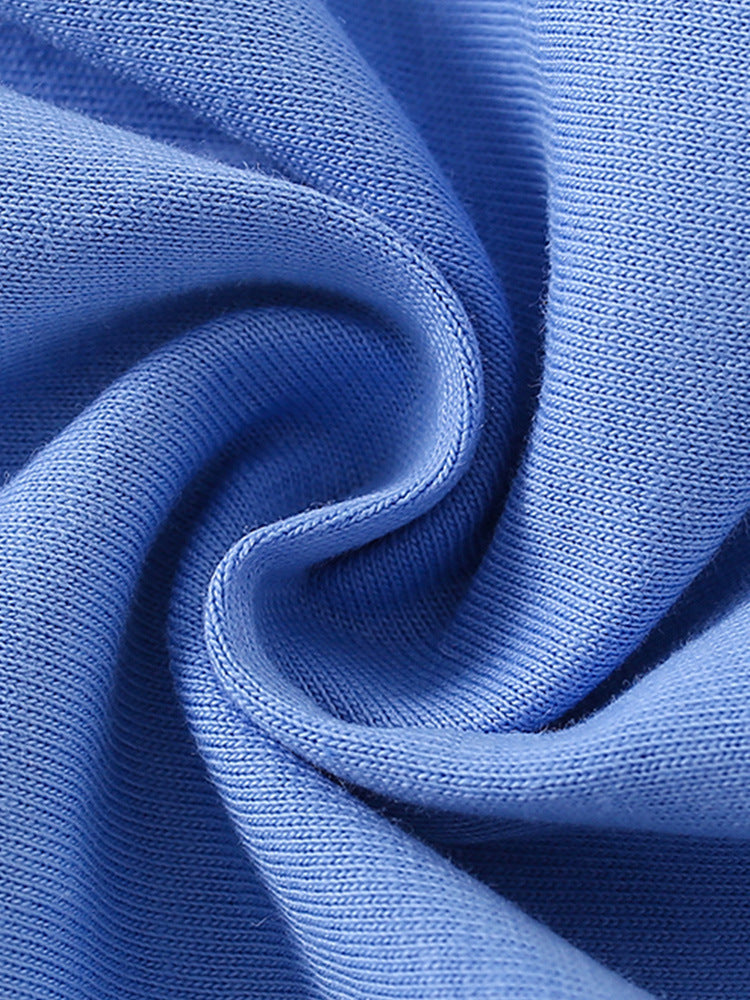 Baby Kids Unisex Stars Print T-Shirt and Shorts Casual Clothing Set in blue, featuring a playful stars pattern, perfect for summer wear.