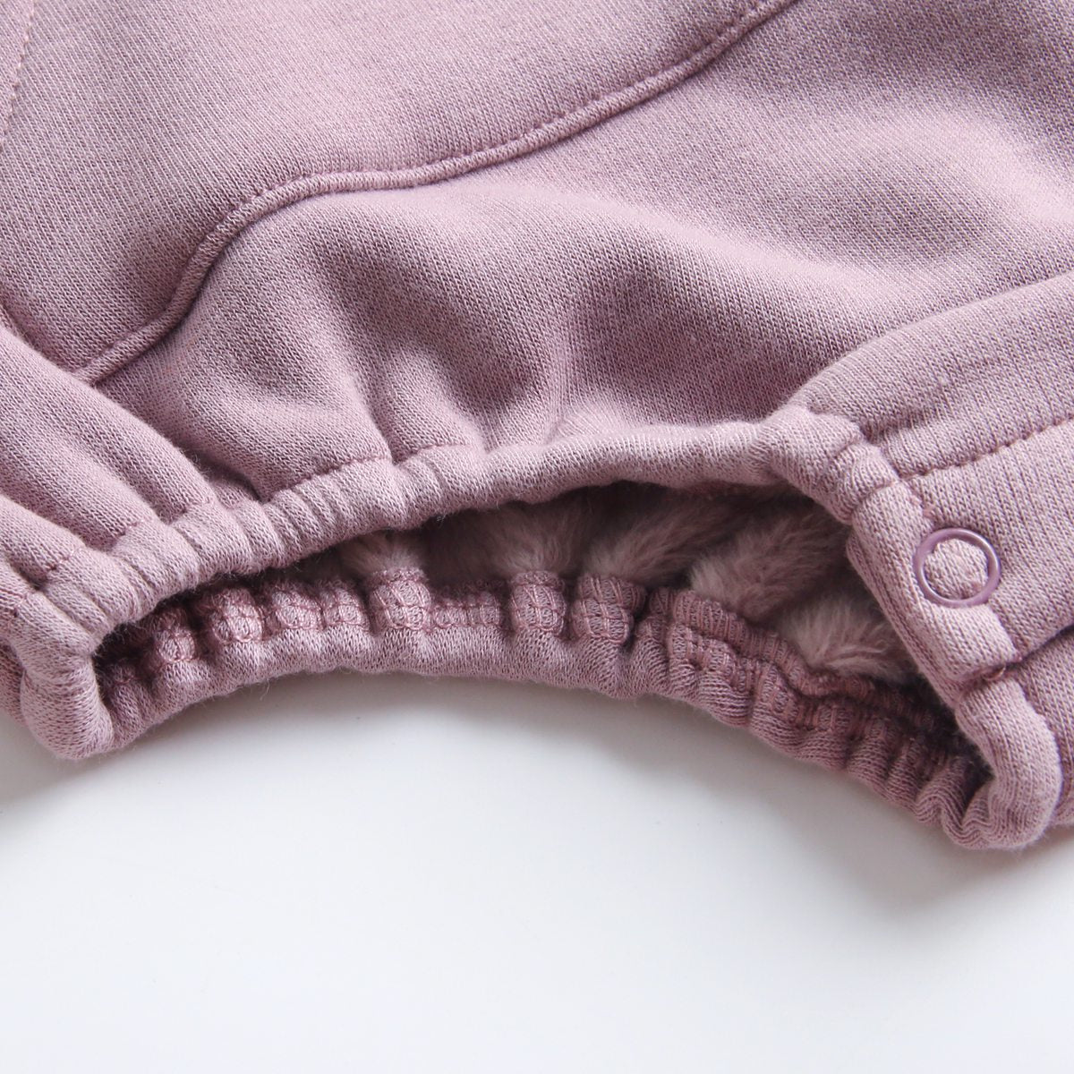 Thickened cotton onesies for babies featuring a cute letter print pattern in purple and grey colors, suitable for both genders.