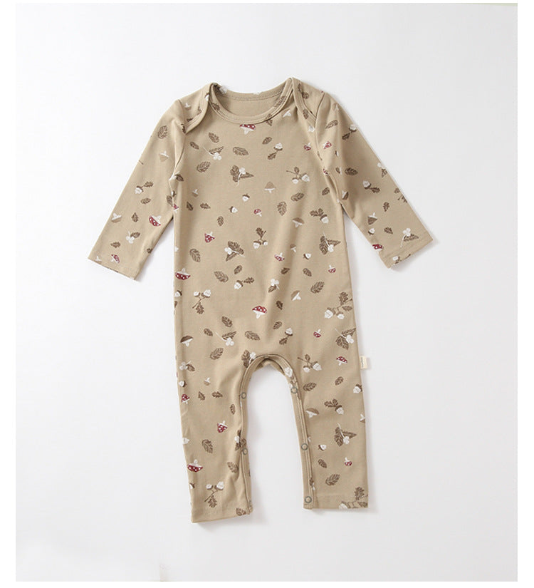Soft cotton baby rompers with floral print and envelope neckline in pink and green colors, perfect for summer wear.
