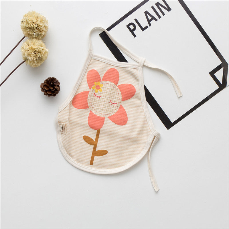 Baby Printed Pattern Belt Design Thin Apron in various colors with fun animal and fruit patterns, perfect for summer wear.