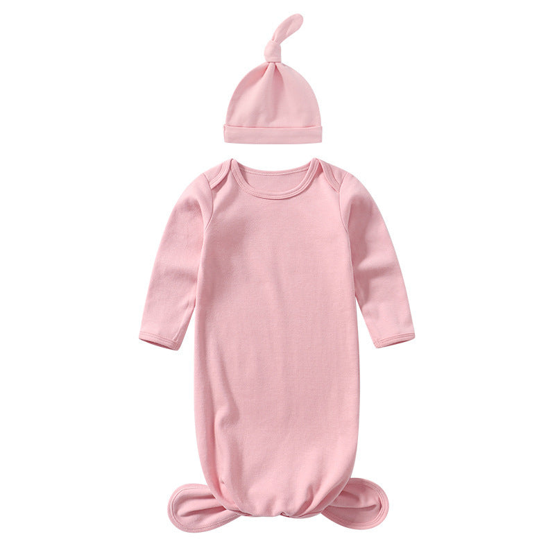 Baby Sleeping Bag Hat Set in various colors, designed for spring and summer with anti-kicking feature.