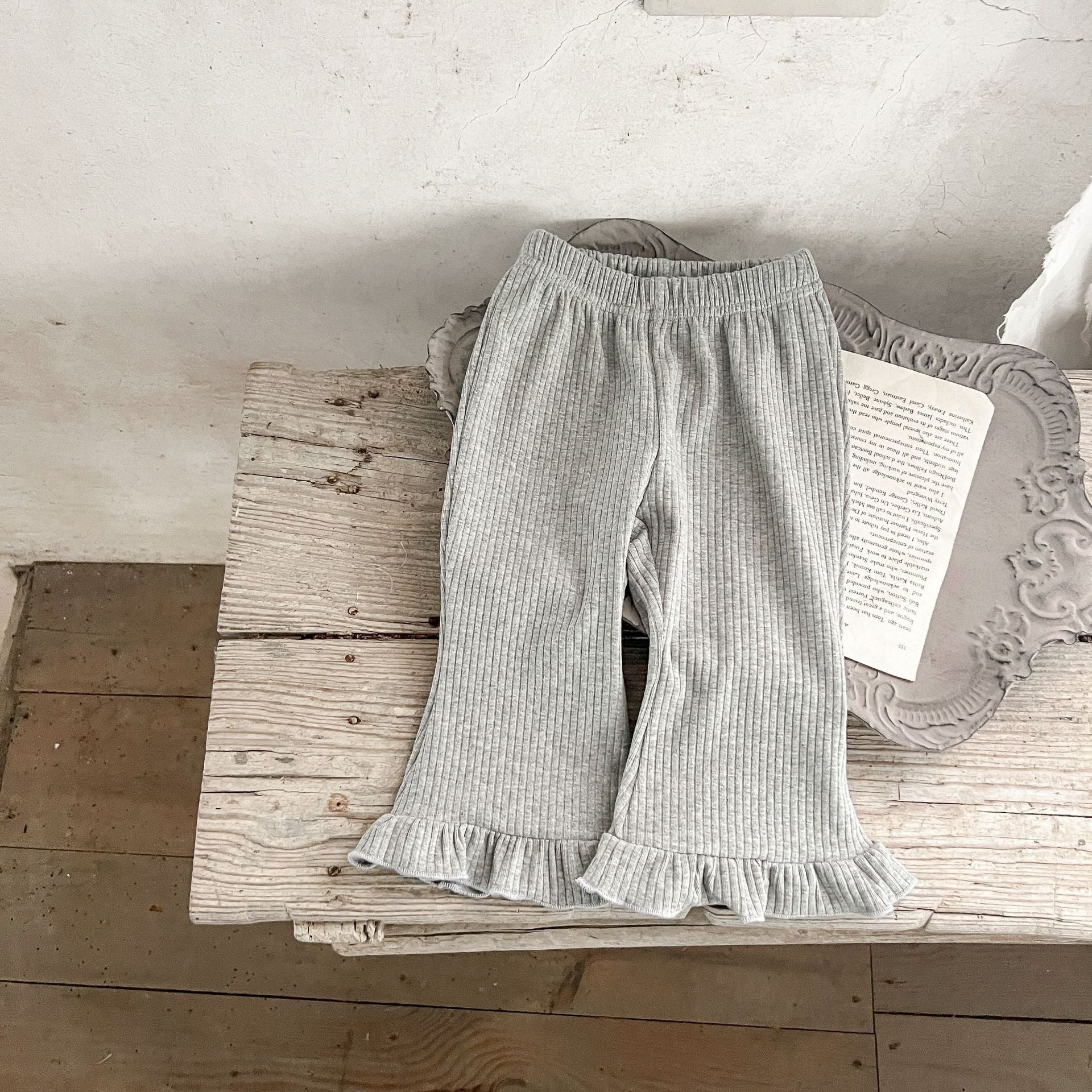 Baby Solid Color Elastic Cotton Comfy Flared Pants in various colors, showcasing the soft fabric and flared design.