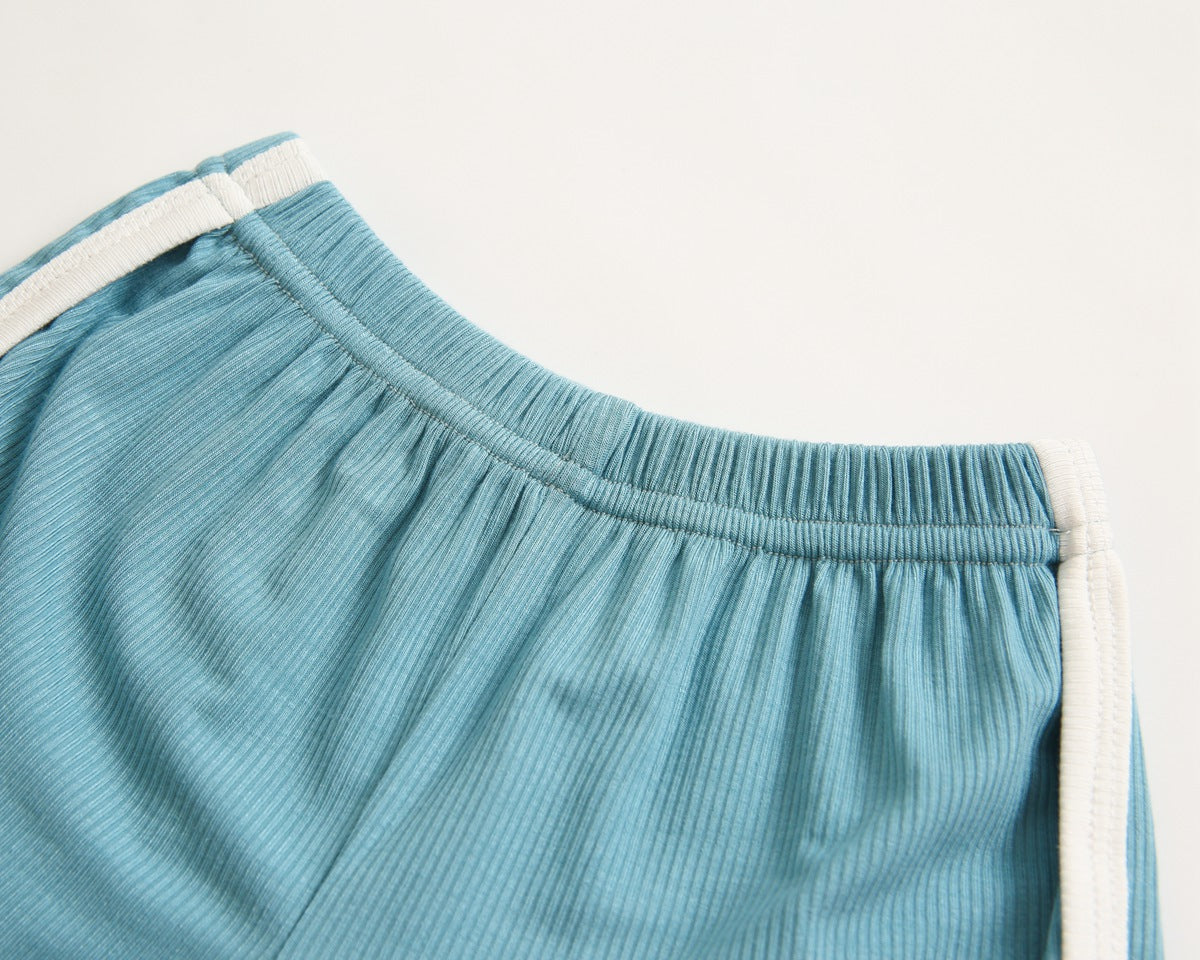 Baby Solid Color Neck Matching Sports Set in vibrant colors, featuring a stylish neck design, perfect for summer play.