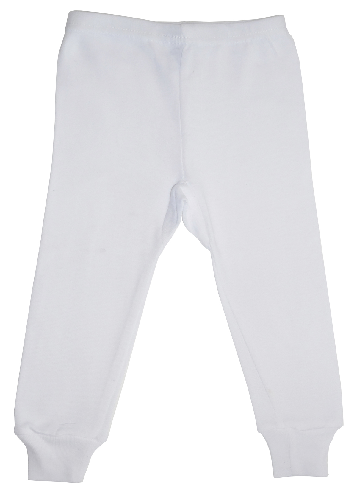 Bambini White Long Pants for infants, featuring absorbent padding and soft cotton fabric, ideal for comfort and training.