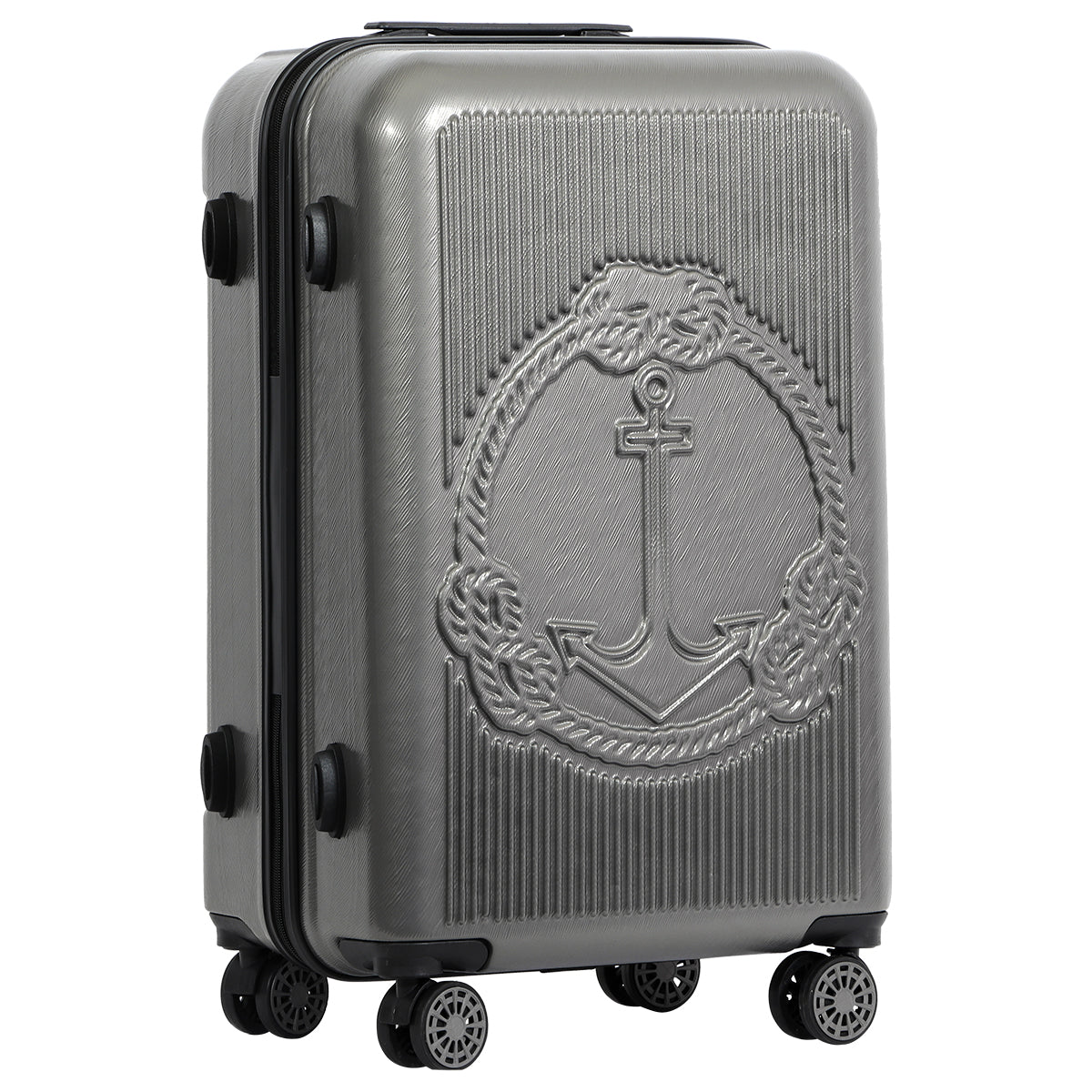 Biggdesign Cats Hartschalenkoffer in Grau mit einzigartigem Katzenmuster, ideal für Reisen.