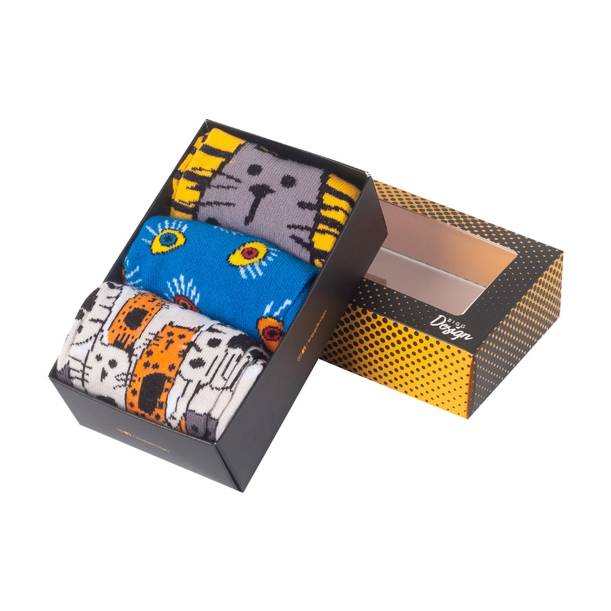 Biggdesign Damen Socken Set in bunten Farben, bestehend aus 3 Paar Socken, Größe 36-40, aus hochwertiger Baumwolle.