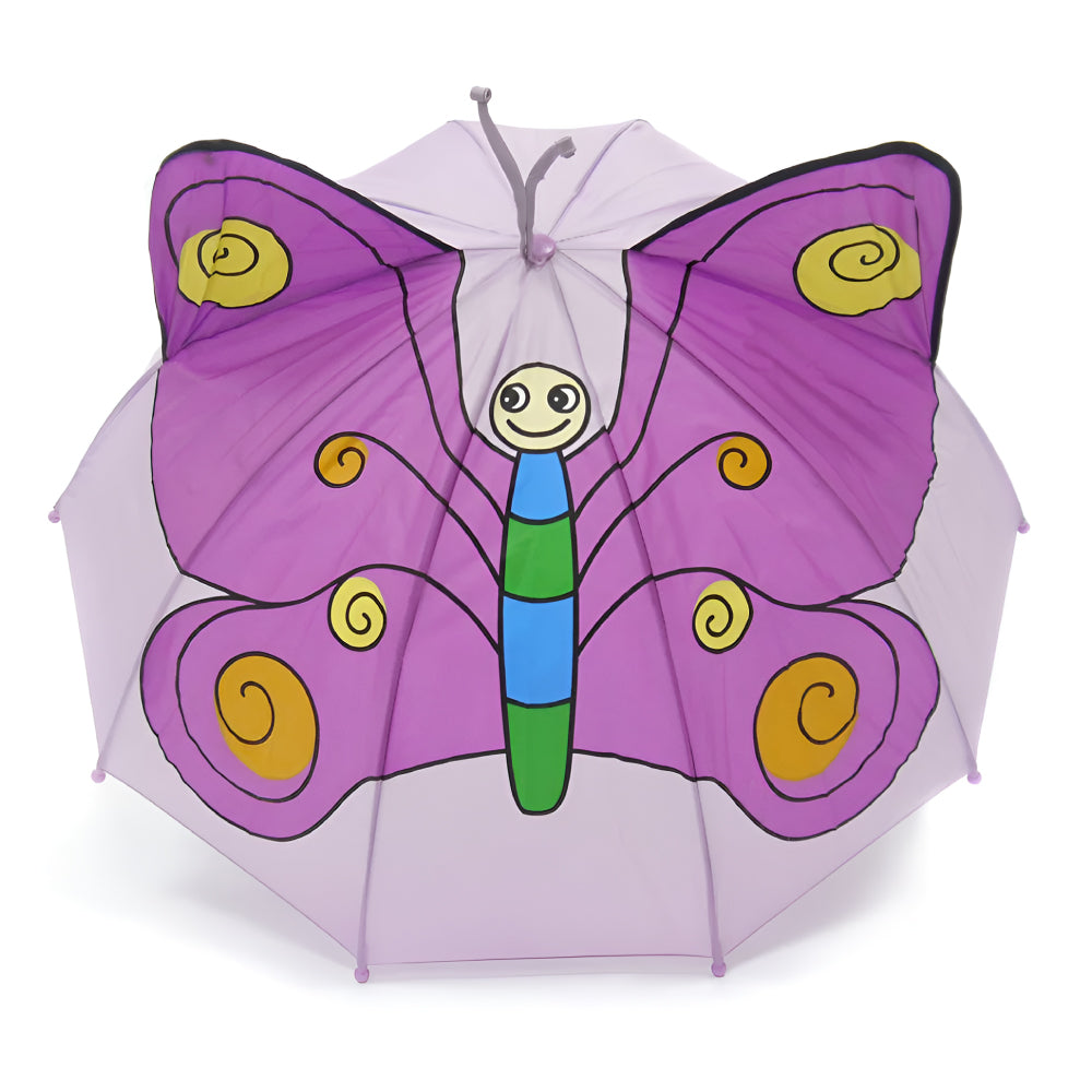 Kidorable Butterfly Umbrella with colorful butterfly design and playful handle, perfect for children.