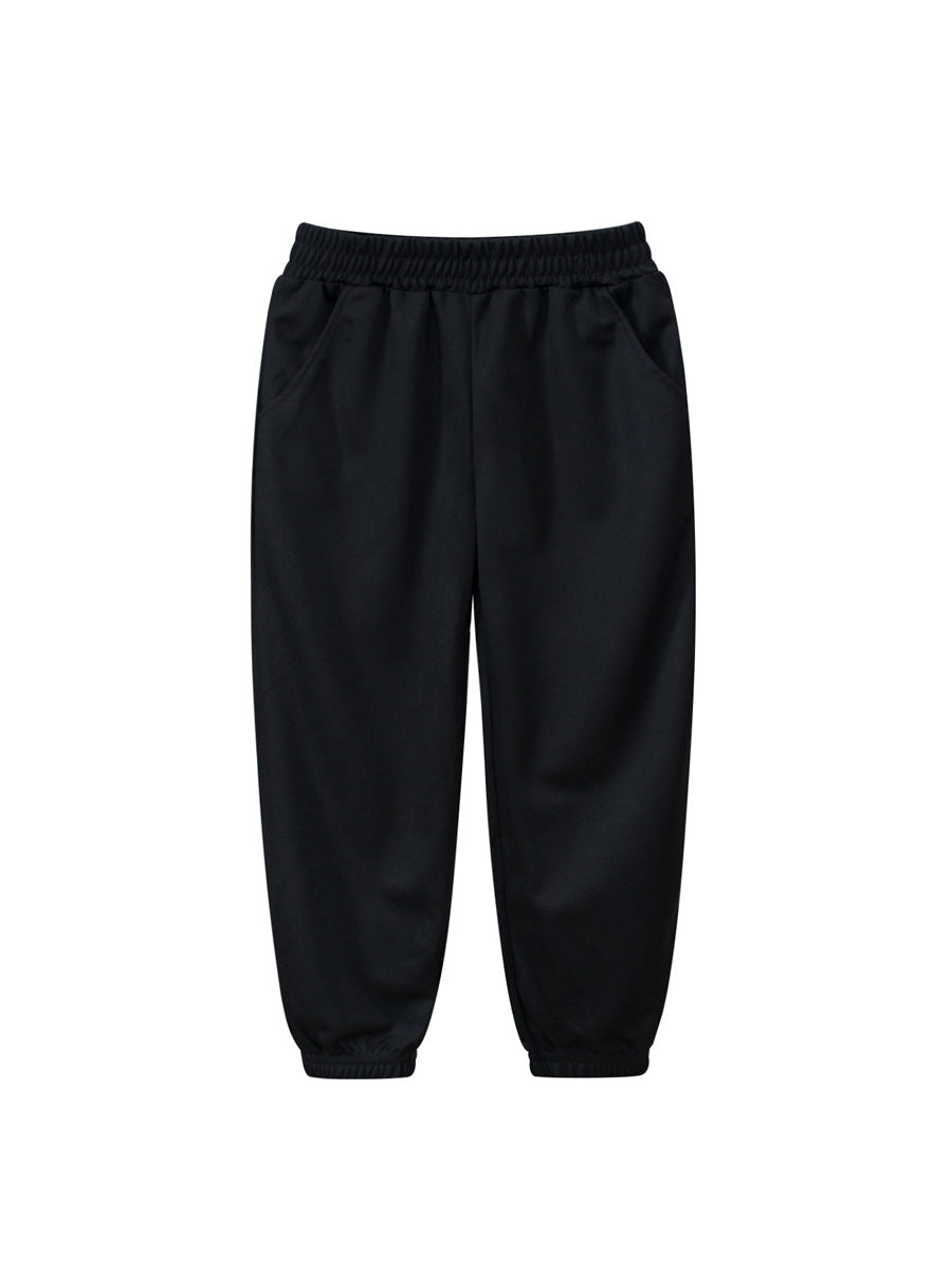 Children's Summer Boys' Solid Color Thin Breathable Pants in various colors, showcasing their lightweight and casual design.