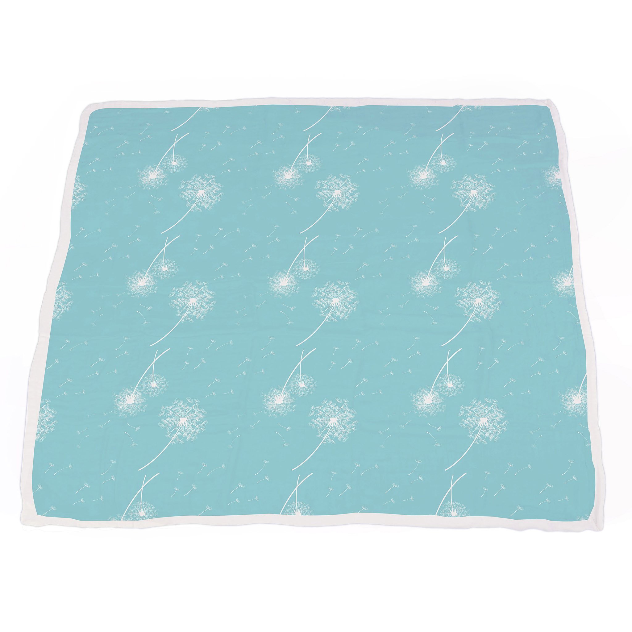 Corgi and Dandelion Seeds Bamboo Muslin Blanket, soft and cozy, featuring a playful design perfect for children.