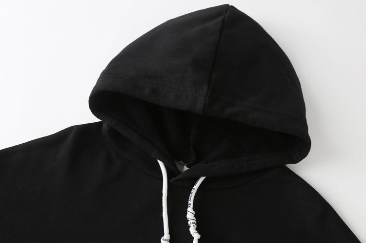 Girls hoodie with letters printing and striped pants set in white color, perfect for spring and autumn wear.