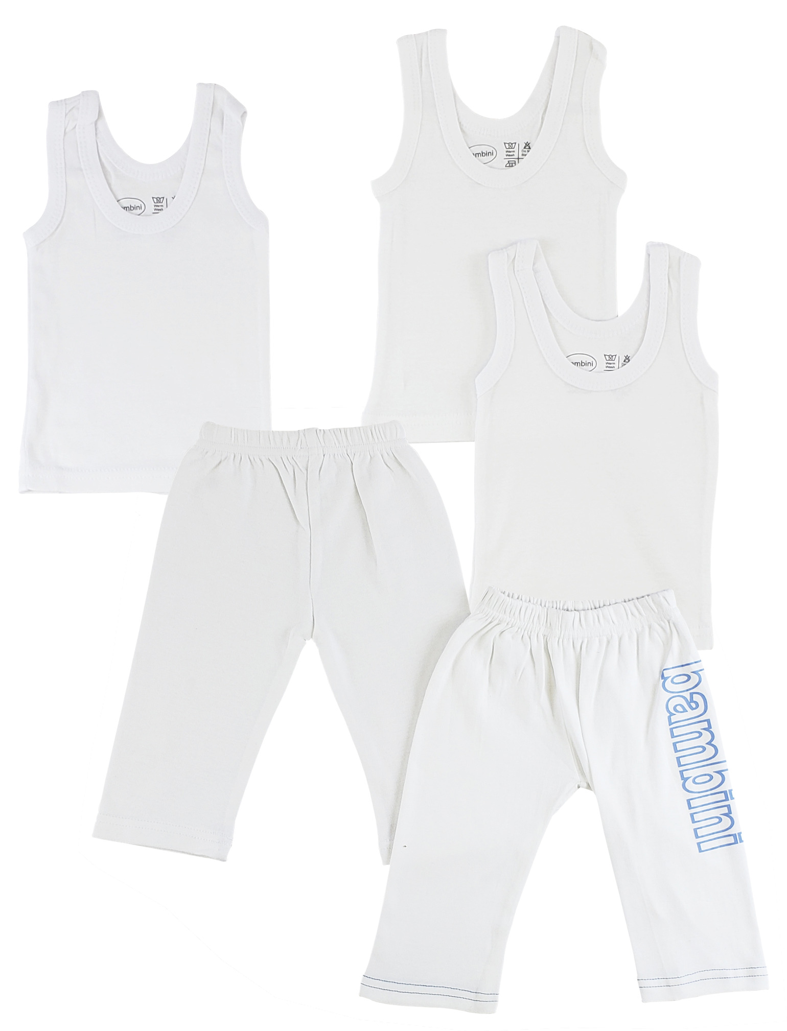 Infant tank tops and track sweatpants set made from 100% cotton, featuring a sleeveless design and comfortable fit for babies.