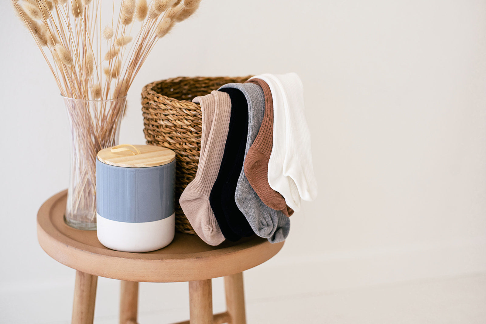 A pair of cozy Knit Baby Tights in soft cotton blend, perfect for layering in cool weather.