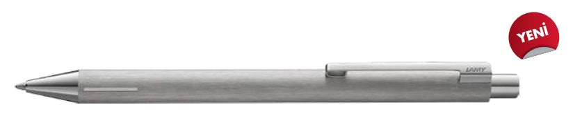 Lamy Econ Kugelschreiber aus strukturiertem Edelstahl, elegant und modern, ideal für stilvolles Schreiben.